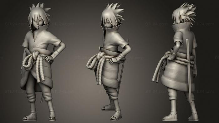 Anime (Sasuke, ANIME_0351) 3D models for cnc